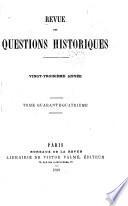 Revue des questions historiques