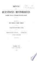 Revue des questions historiques