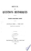 Revue des questions historiques