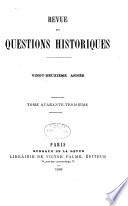 Revue des questions historiques