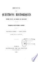 Revue des questions historiques