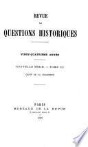 Revue des questions historiques
