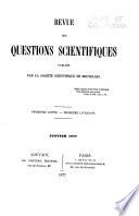 Revue des questions scientifiques