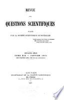 Revue des questions scientifiques