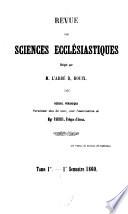 Revue des sciences ecclésiastiques