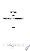 Revue des sciences humaines