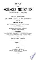 Revue des sciences médicales en France et à l'étranger