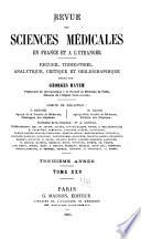 Revue des sciences médicales en France et à l'étranger