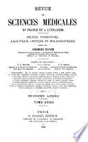 Revue des sciences médicales en France et a ̀l'étranger