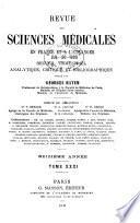 Revue des sciences médicales en France et a ̀l'étranger