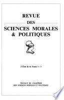 Revue des sciences morales & politiques