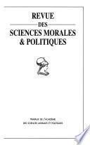 Revue des sciences morales & politiques
