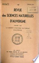 Revue des sciences naturelles d'Auvergne