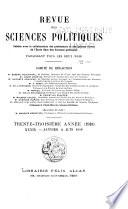 Revue des sciences politiques