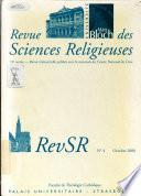 Revue des sciences religieuses