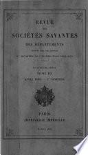 Revue des Sociétés Savantes de la France et de l'Étranger