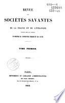 Revue des sociétés savantes de la France et de l'étranger
