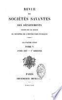 Revue des sociétés savantes de la France et de l'étranger