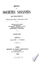 Revue des societes savantes ; de la France et de l'etranger, publiee sous les auspices du ministre de l'instruction publique et des cultes