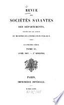 Révue des sociétés savantes des départements