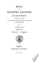 Revue des sociétés savantes des départements