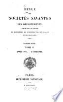 Révue des sociétés savantes des départements