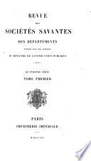 Revue des sociétés Savantes des Departments