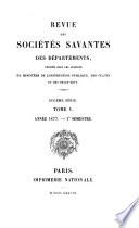 Revue des sociétés Savantes des Departments