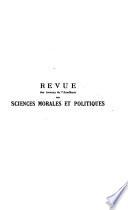 Revue des travaux de l'Académie des sciences morales et politiques et Comptes rendus de ses séances