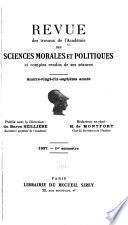 Revue des travaux de l'Académie des sciences morales & politiques et comptes rendus de ses séances