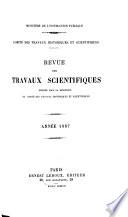 Revue des travaux scientifiques