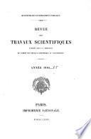 Revue des travaux scientifiques