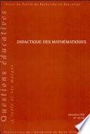 Revue du CRE N°s 22-23 (Didactique des mathématiques)