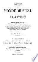 Revue du monde musical, dramatique et littéraire