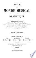 Revue du monde musical et dramatique