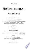 Revue du monde musical et dramatique