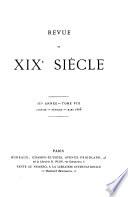 Revue du XIXe siècle