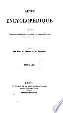 Revue encyclopédique, ou Analyse raisonnée des productions les plus remarquables dans la littérature, les sciences et les arts