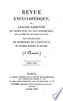 Revue encyclopédique, ou Analyse raisonnée des productions les plus remarquables