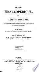 Revue encyclopédique, ou Analyse raisonnée