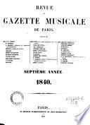 Revue et gazette musicale de Paris