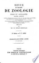 Revue et magasin de zoologie pure et appliquée