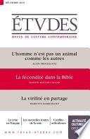 Revue Etudes - La virilité en partage