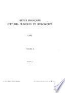 Revue européene d'études cliniques et biologiques