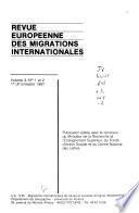 Revue européenne des migrations internationales
