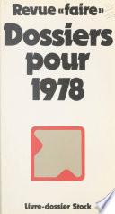 Revue Faire : dossiers pour 1978