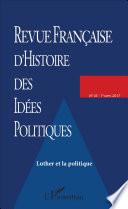 Revue française (45) d'histoire des idées politiques