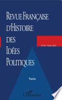 Revue française (49) d'histoire des idées politiques