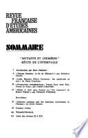 Revue Française D'études Américaines