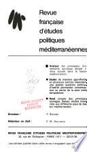 Revue française d'études politiques méditerranéennes
